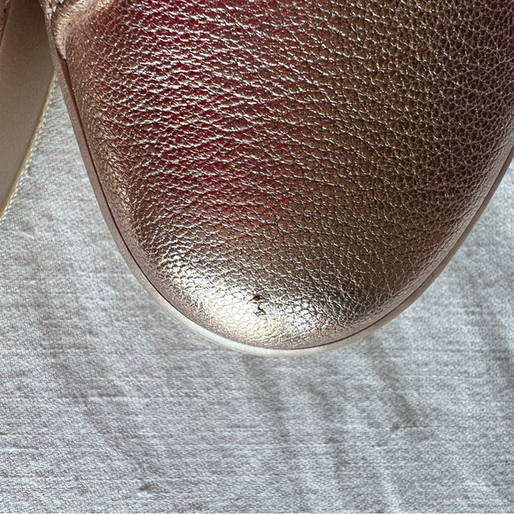 Max Mara rose gold leather sneakers sz 7 - Picture 5 of 7